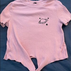 Pink Shein top with planet